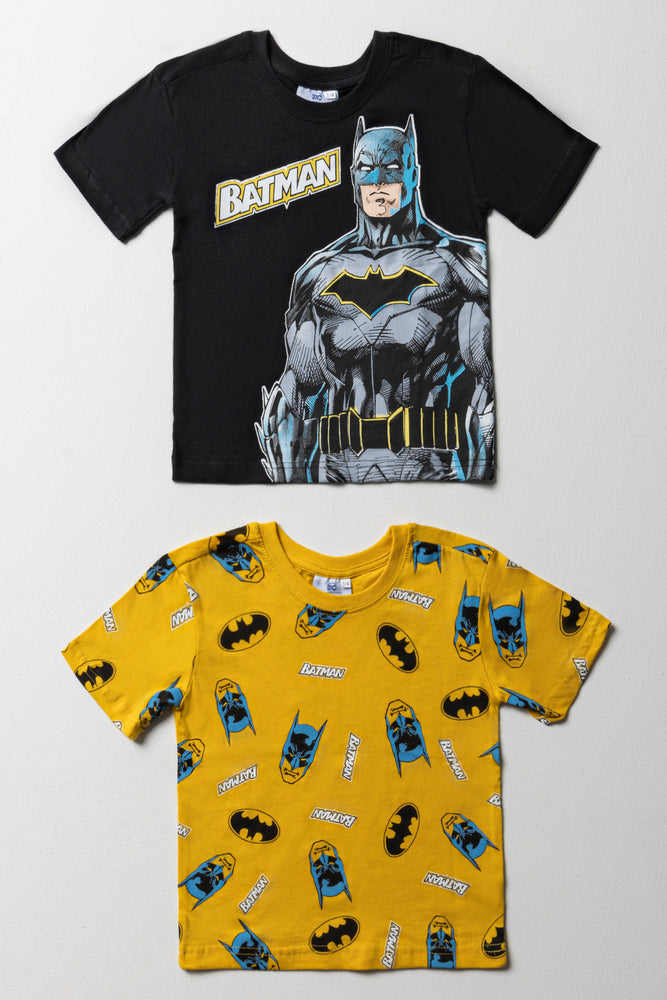 Batman 2 Pack Short Sleeve T-Shirts Black & Yellow