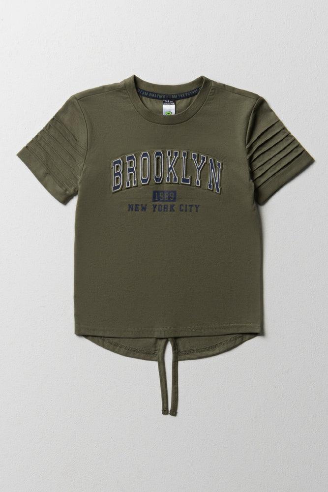 Brooklyn Tuxedo Short Sleeve T-Shirt Olive Green