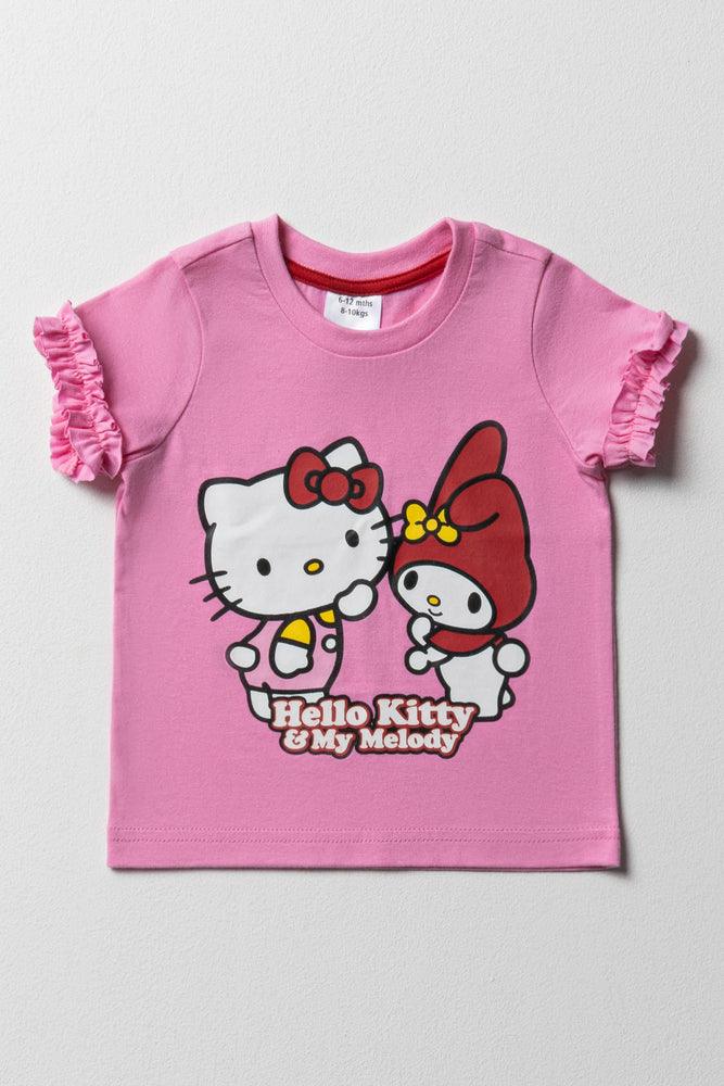 Hello Kitty Short Sleeve T-Shirt Pink