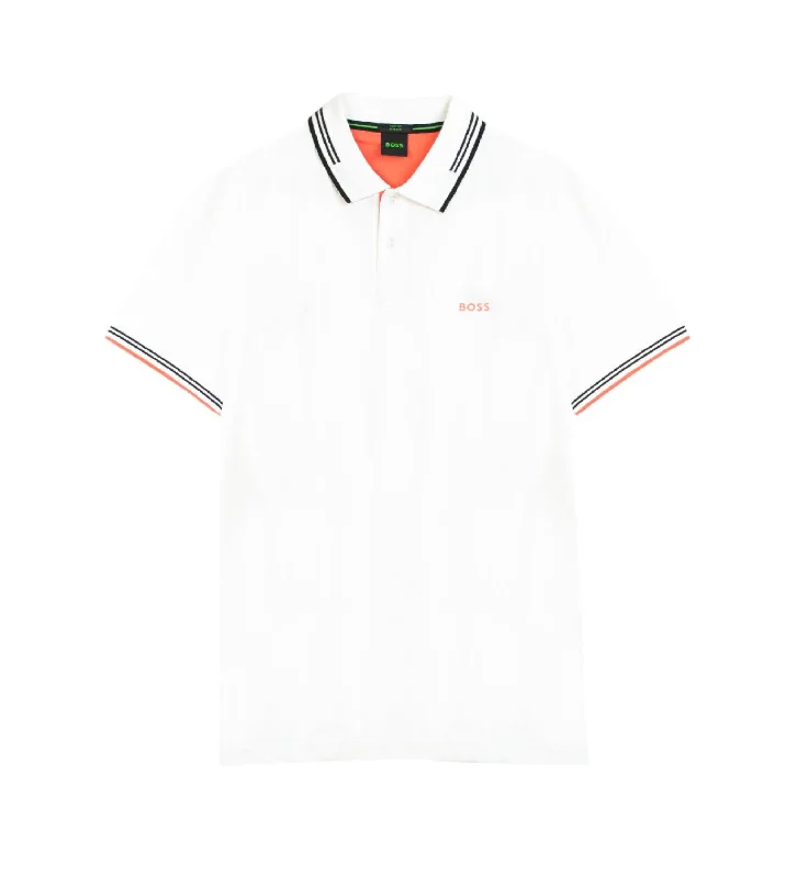 Hugo Boss Men's Paul Cotton Short Sleeve Polo, White