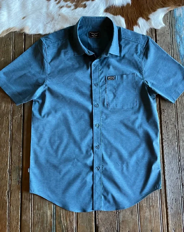 Men's Linville Short Sleeve Shirt In Dark Blue