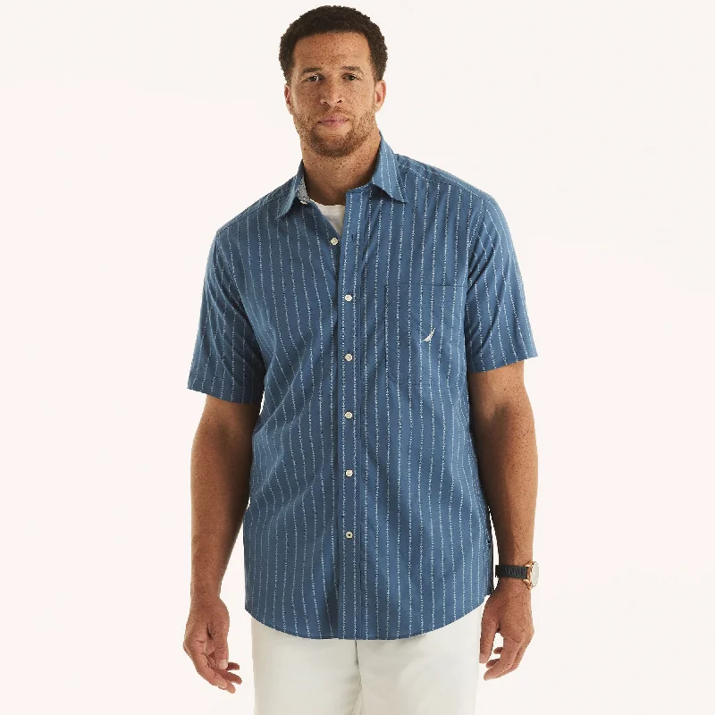 Nautica Mens Big & Tall Sustainably Crafted Printed Short-Sleeve Shirt