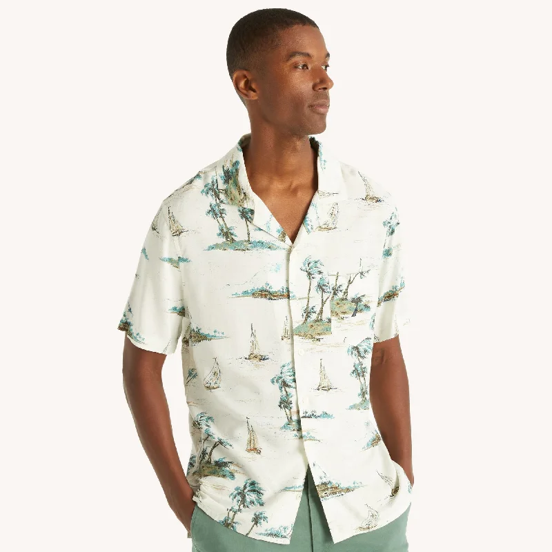 Nautica Mens Printed Short-Sleeve Shirt