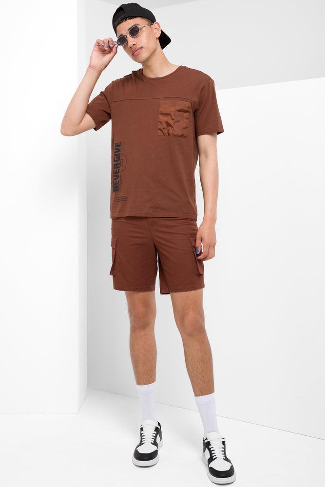 Oversized Short Sleeve T-Shirt Brown