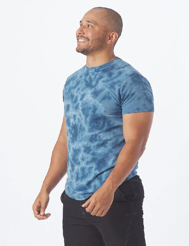 Salton Short Sleeve: Denim Blue Tie-Dye