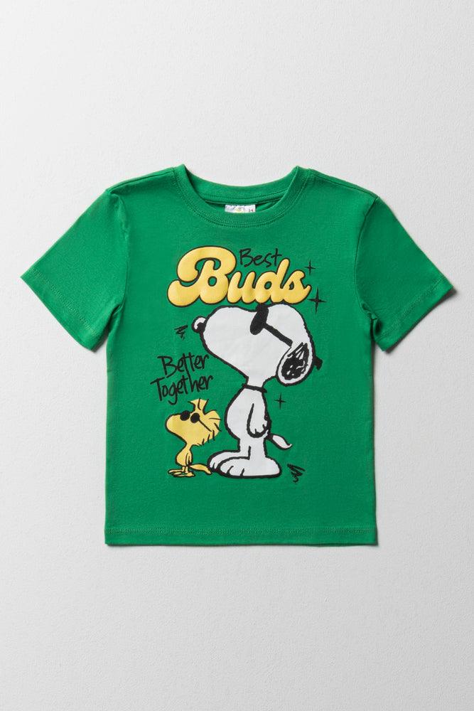 Snoopy Short Sleeve T-Shirt Bright Green