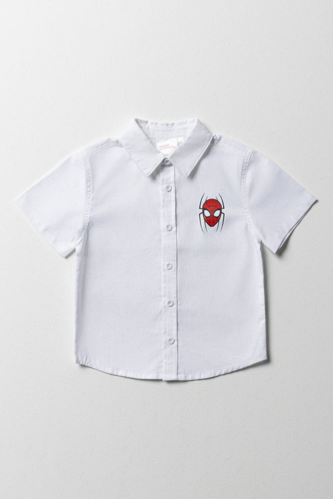 Spider-Man Short Sleeve Shirt White