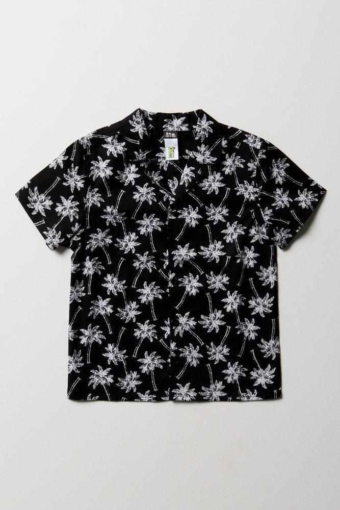 Tropical Short Sleeve Shirt Black