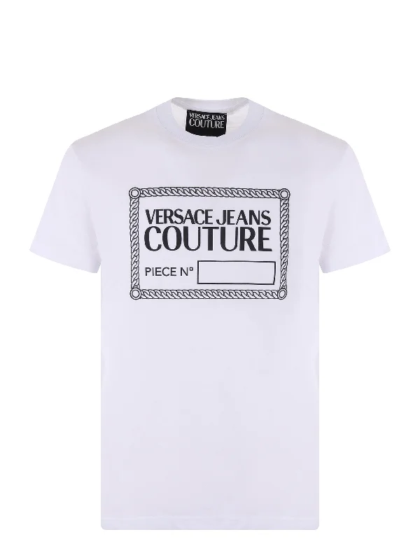 Versace Jeans Couture Men's White Label Design Short Sleeve T-Shirt