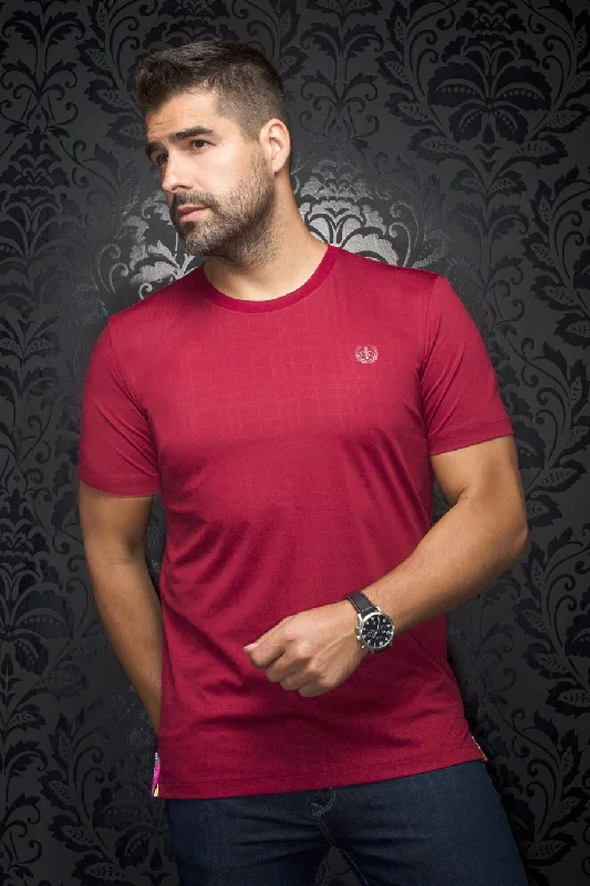 Au Noir Stretch Short-Sleeve Shirt | T-shirt Crew Neck - Varenna Cabernet