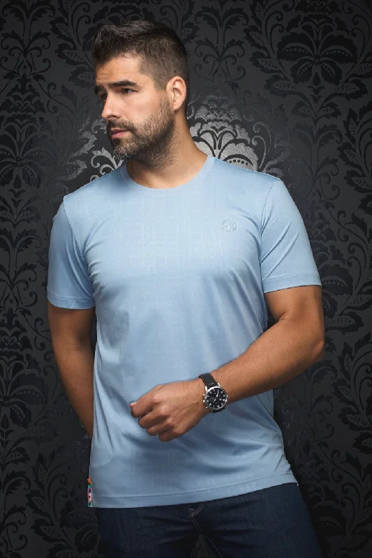 Au Noir Stretch Short-Sleeve Shirt | T-shirt Crew Neck - Varenna Light Blue