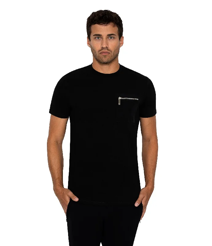 Bertigo Stretch Short-Sleeve Tshirts | ORSO ZP BLACK T-SHIRT