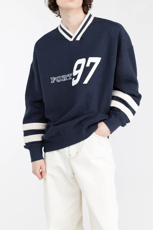 VARSITY GRAPHIC JERSEY SWEATSHIRT