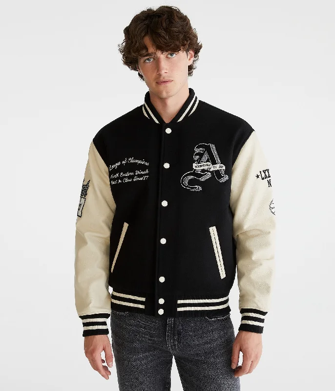 Aeropostale Champions Varsity Bomber Jacket