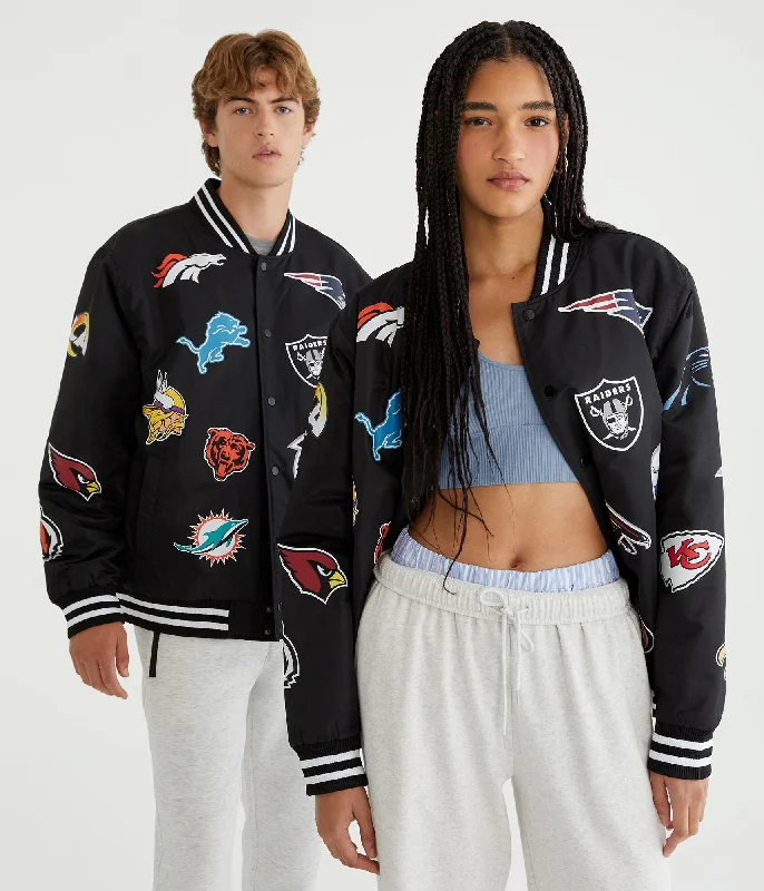 Aeropostale Nfl Team Logos Bomber Jacket