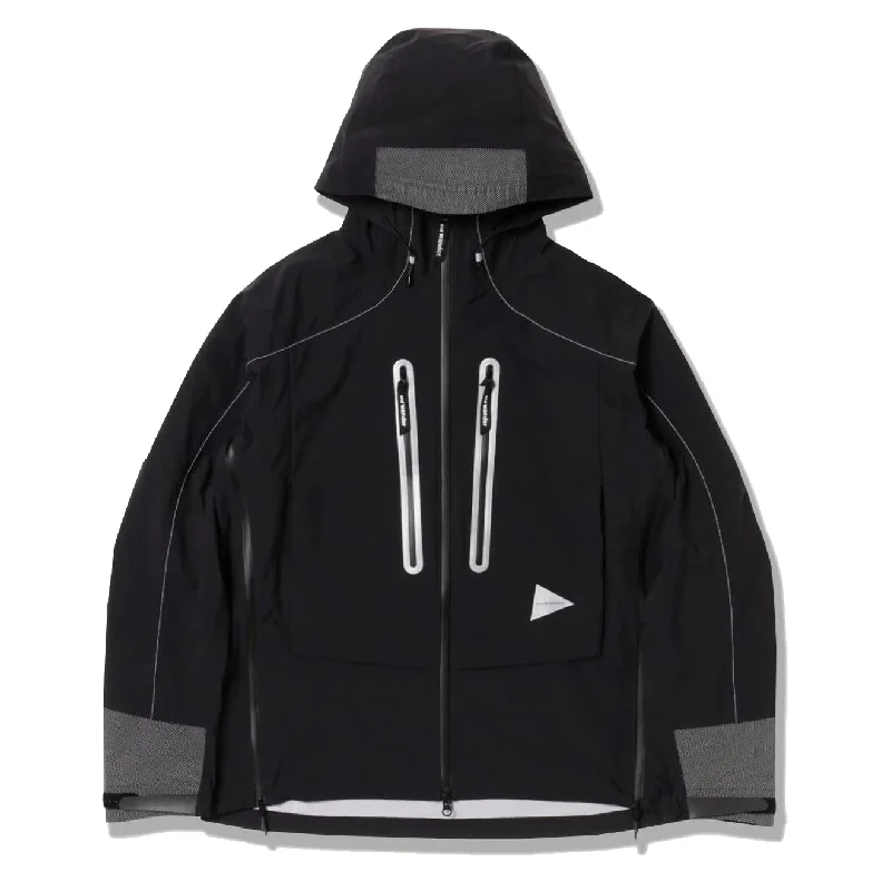 And Wander Pertex Shield Rain Jacket Black