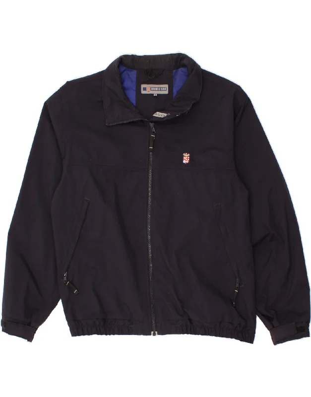 ARMATA DI MARE Mens Bomber Jacket IT 50 Large Navy Blue Polyamide