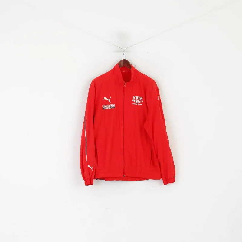 Puma Men L Jacket Red IFK Linköping Friidrott Lightweight Sportswear Zip Up Top