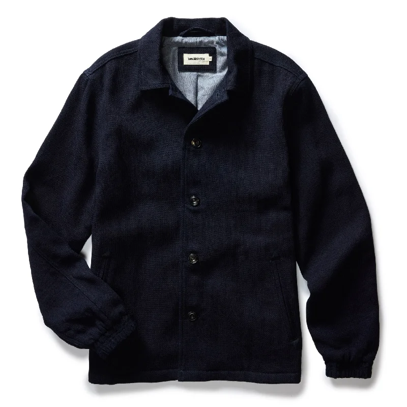 The Crew Jacket in Rinsed Indigo Sashiko