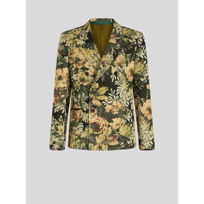 DOUBLE-BREASTED JACQUARD JACKET