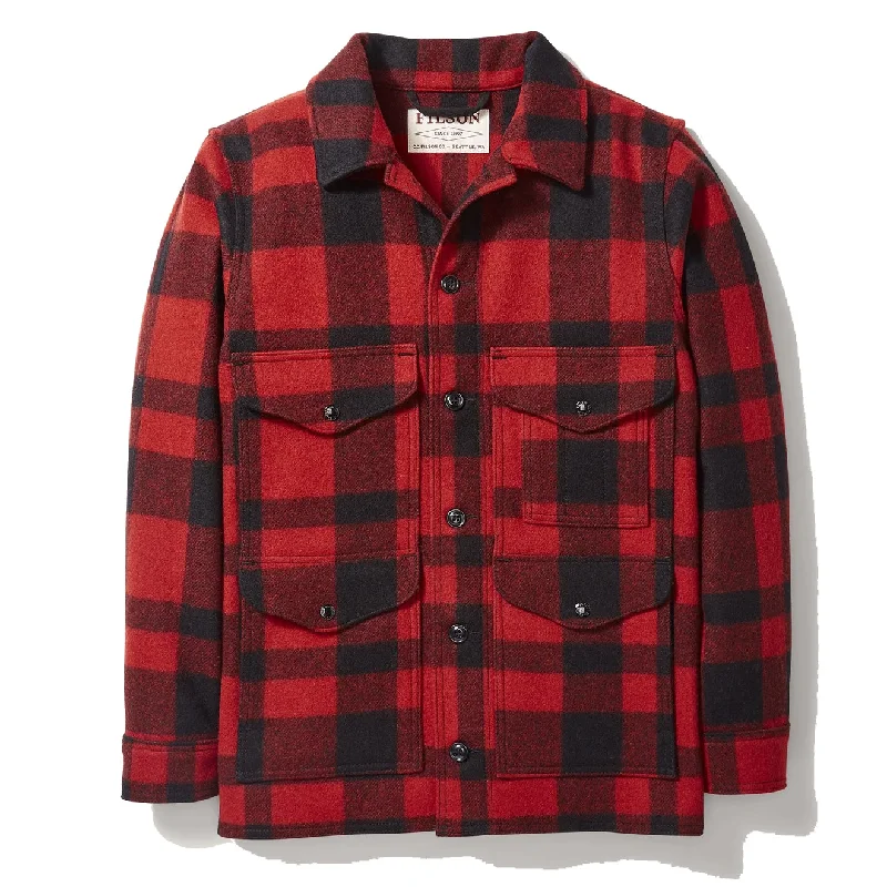 Filson Mackinaw Cruiser Jacket Red / Black Plaid