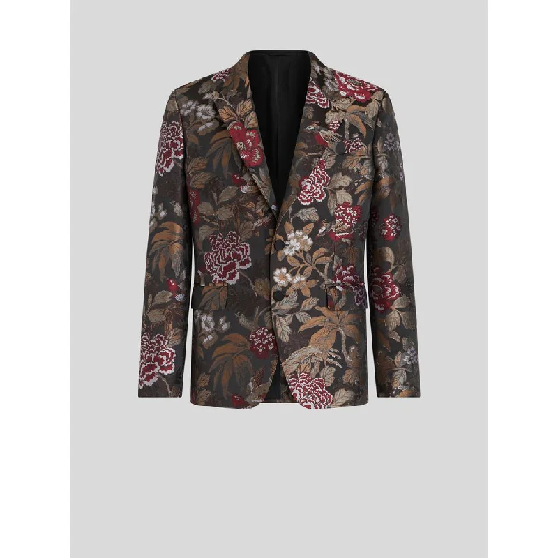 FLORAL JACQUARD JACKET