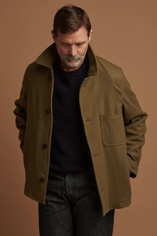 Men's Arthur Wool Chore Jacket - Olive