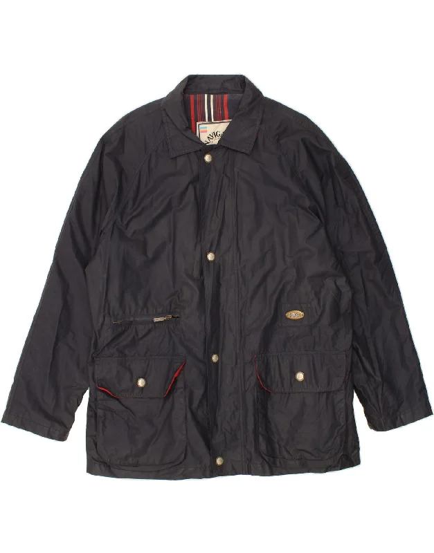 NAVIGARE Mens Utility Jacket UK 40 Large Navy Blue