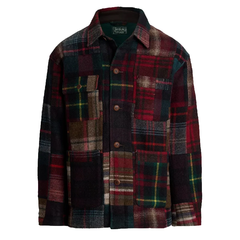 Polo Ralph Lauren Plaid Patchwork Wool Jacket Multi Patchwork