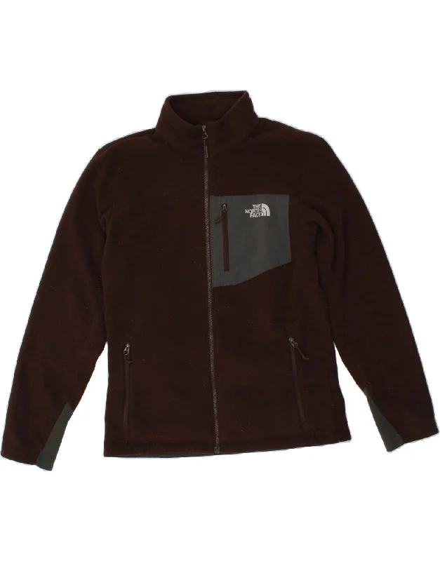 THE NORTH FACE Mens Fleece Jacket UK 38 Medium Brown Polyester