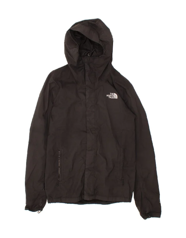 THE NORTH FACE Mens Hooded Rain Jacket UK 36 Small Black Polyester