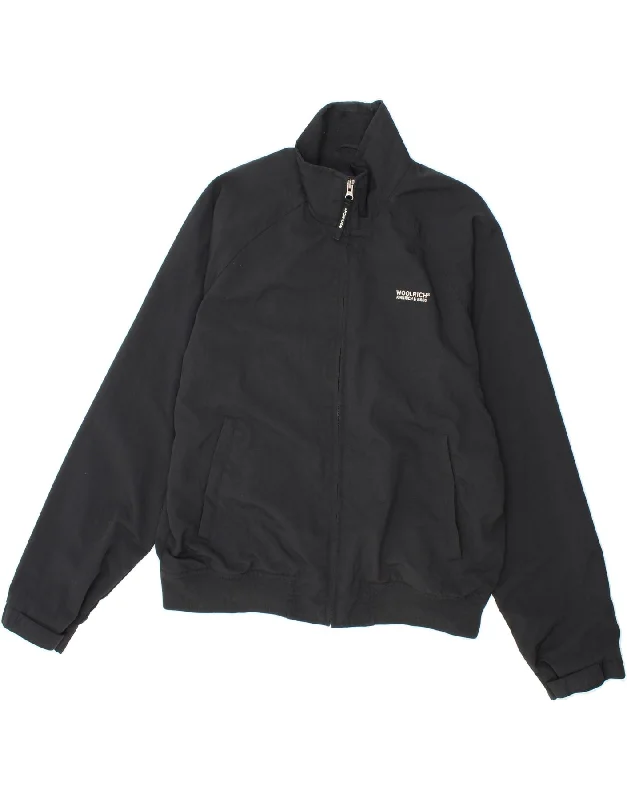 WOOLRICH Mens Bomber Jacket UK 40 Large Navy Blue Nylon