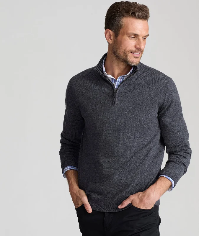 Merino Wool Quarter-Zip Sweater