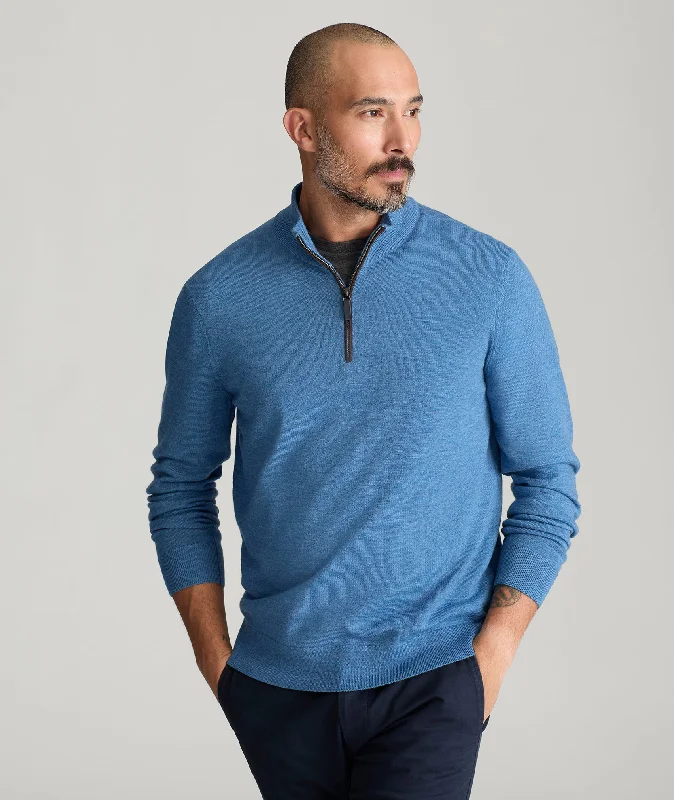 Merino Wool Quarter-Zip Sweater