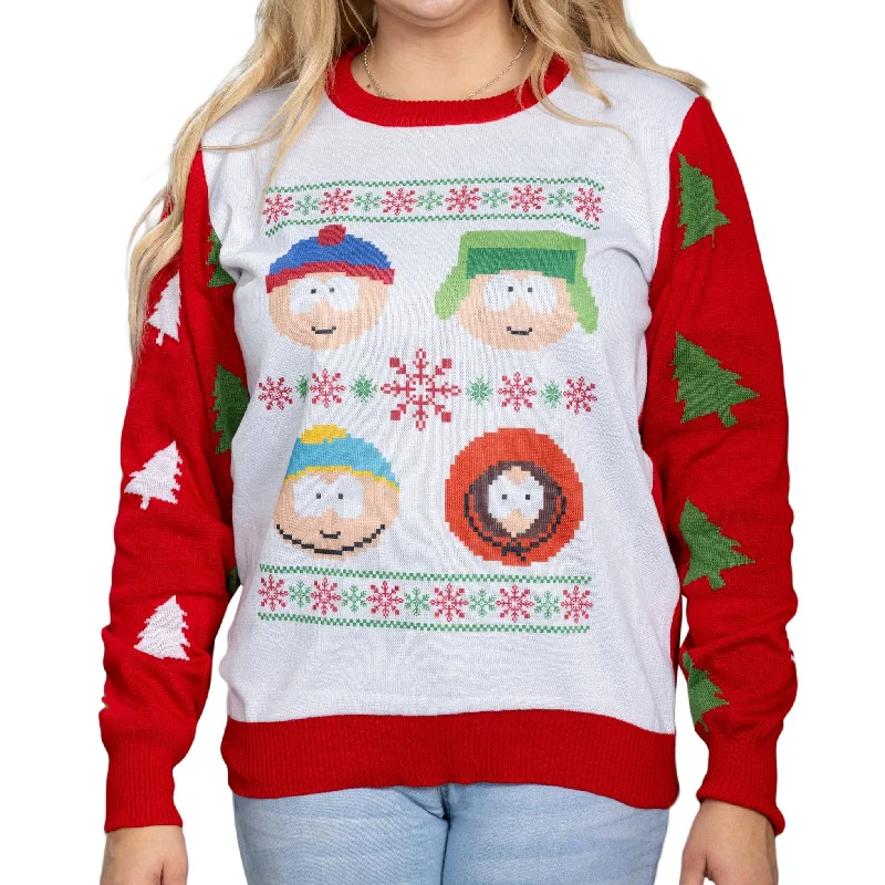 South Park Stan Kyle Cartman Kenny Faces Ugly Christmas Sweater