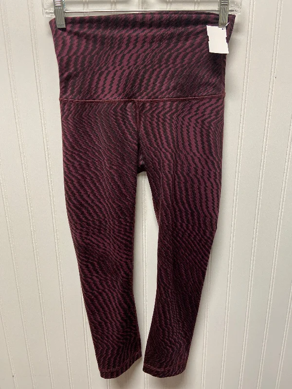 Black & Purple Athletic Leggings Lululemon, Size 4