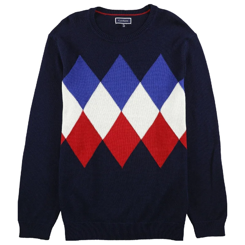 Club Room Mens Exploded Argly Pullover Sweater