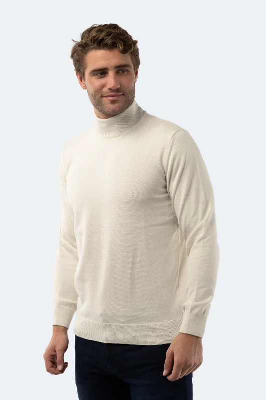 Ecru Mockneck Sweater