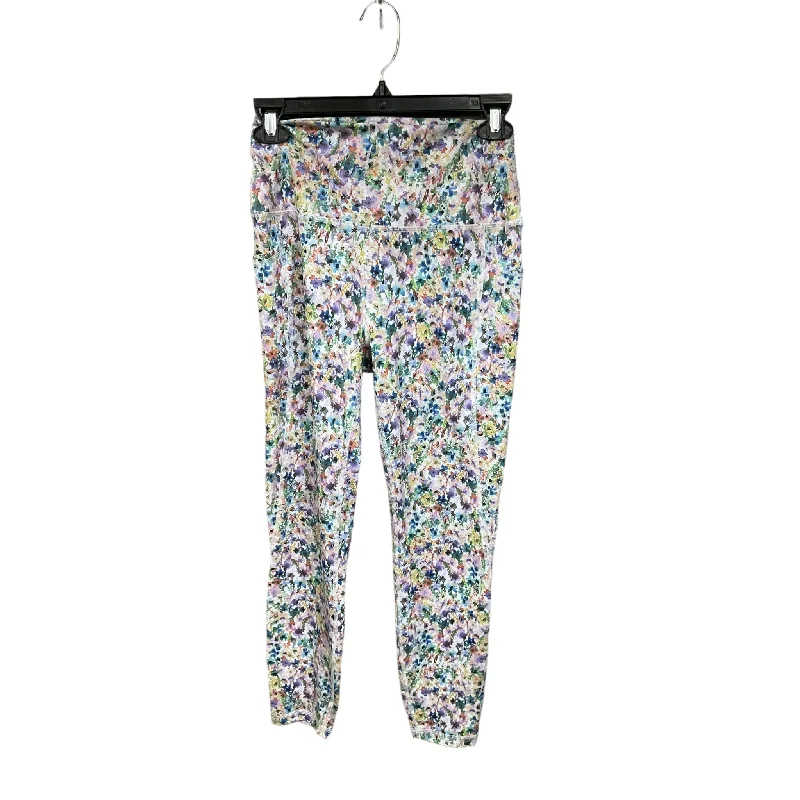 Floral Print Athletic Leggings Rbx, Size S