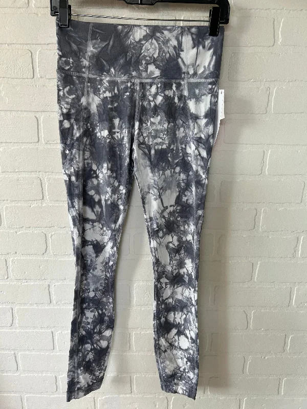 Grey & White Athletic Leggings Athleta, Size 4