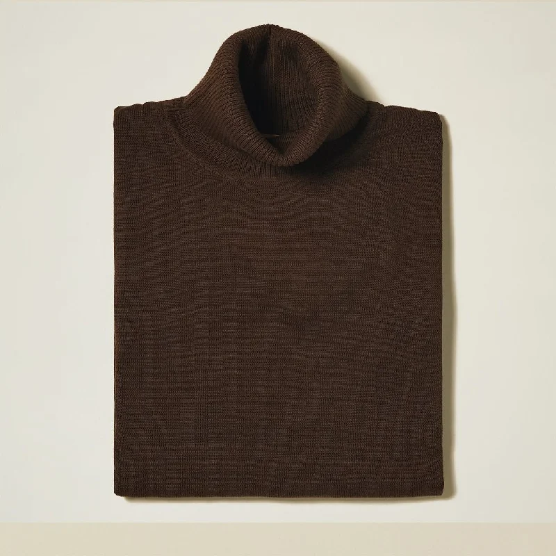 Inserch Brown Turtleneck Sweater