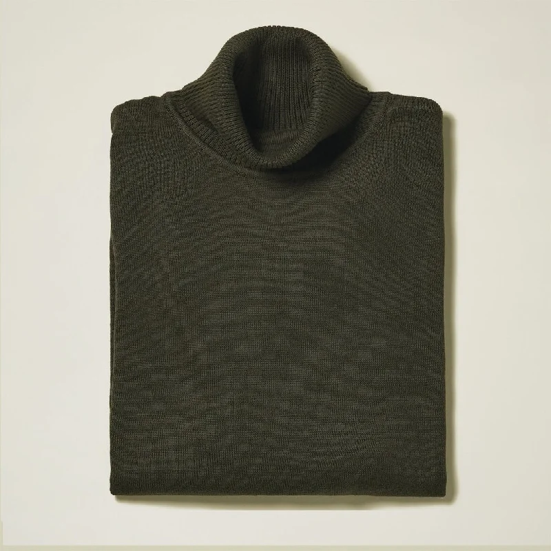 Inserch Forest Green Turtleneck Sweater - SYM