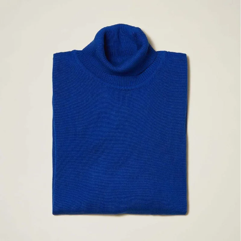 Inserch Royal Blue Turtleneck Sweater - SYM