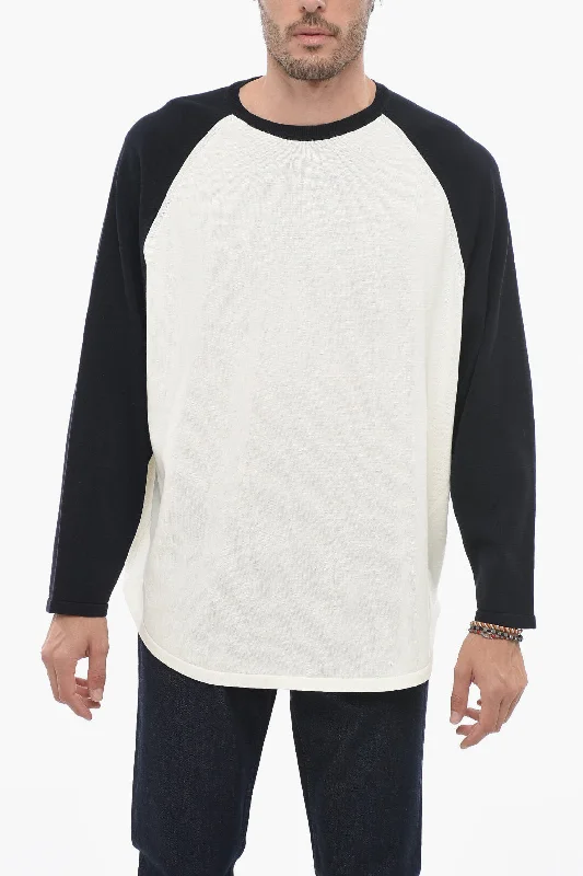 J.Press Two-Tone Lightweight Cotton Crew-Neck Sweater