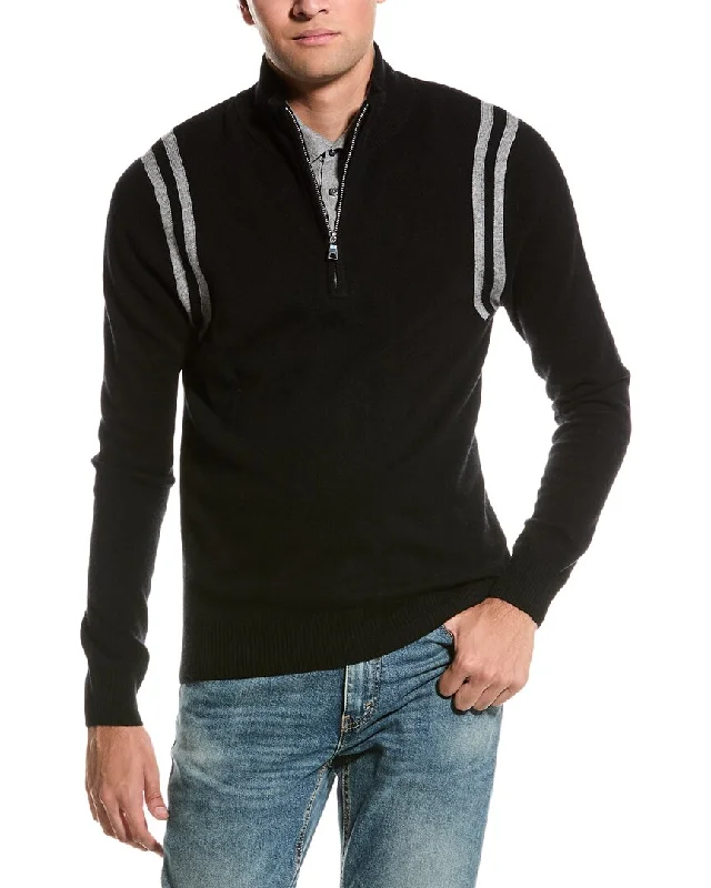 Kier + J Wool & Cashmere-Blend 1/4-Zip Sweater