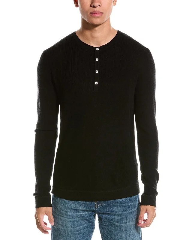 Kier+J Wool & Cashmere-Blend Henley Sweater