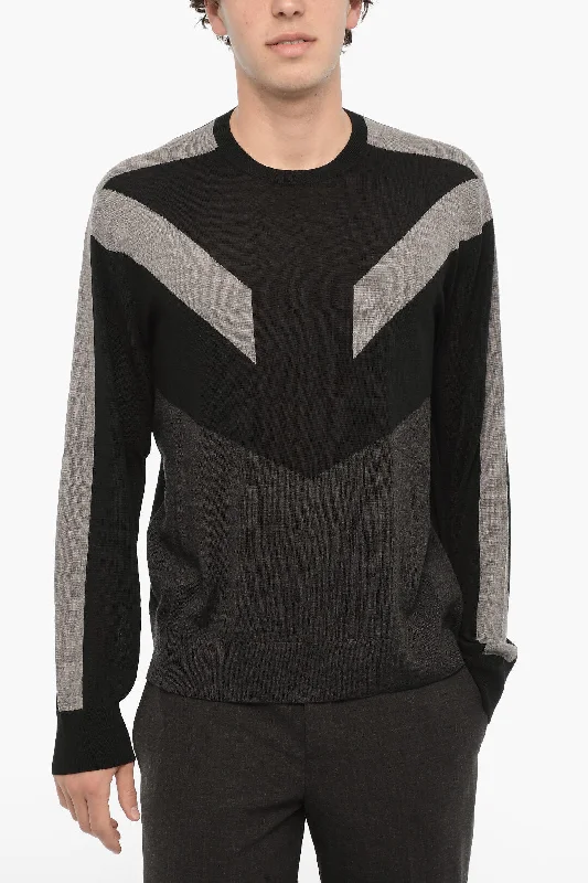 Neil Barrett Two-Tone Wool MODERNIST Sweater