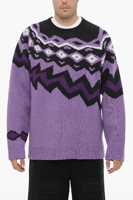 Neil Barrett Wool Boxy Fit Crew-neck Sweater