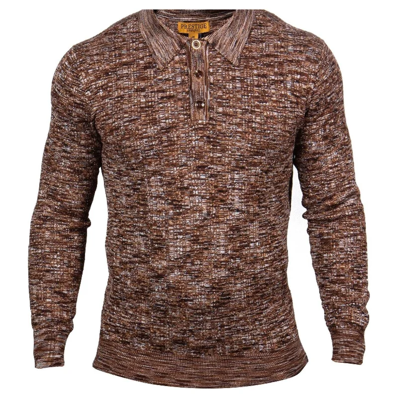 Prestige Brown Frosty Polo Sweater SW-515