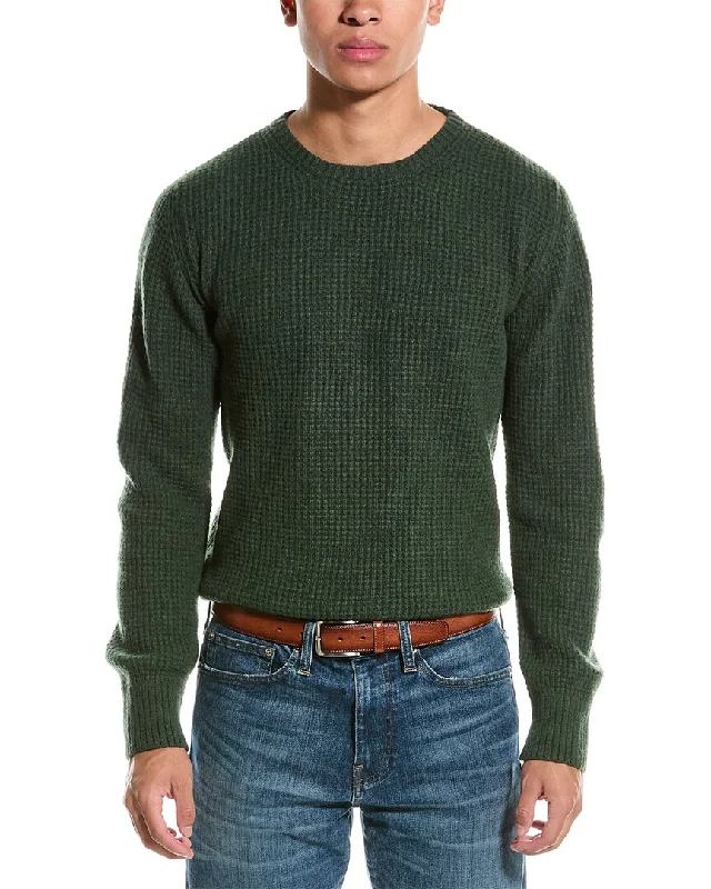 Todd Snyder Waffle Knit Wool & Cashmere-Blend Crewneck Sweater